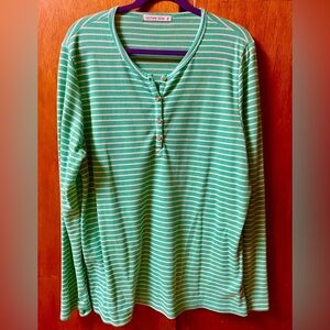 Michelle Mae Waffle Knit “Harper" Long Sleeve Henley Top